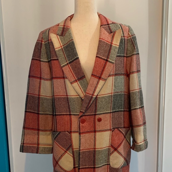 Vintage Via Veneto Oversized Checked Blazer - Picture 2 of 14